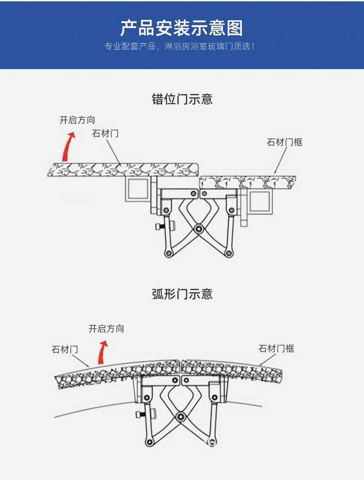 干掛石材重型暗藏鉸鏈不銹鋼消防栓隱形門管井門厚門二維可調(diào)合頁(yè) -